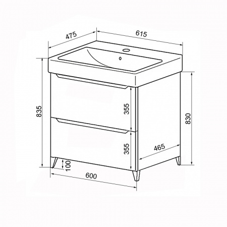 ТумбаLOTOS602HсраковинойMonte6095