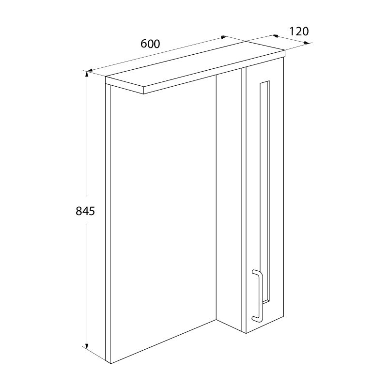 ШкафзеркалоSena60IddisSEN6000i9961